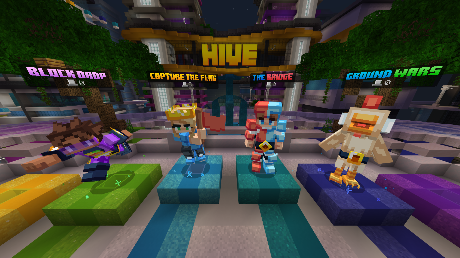 the hive minecraft server website